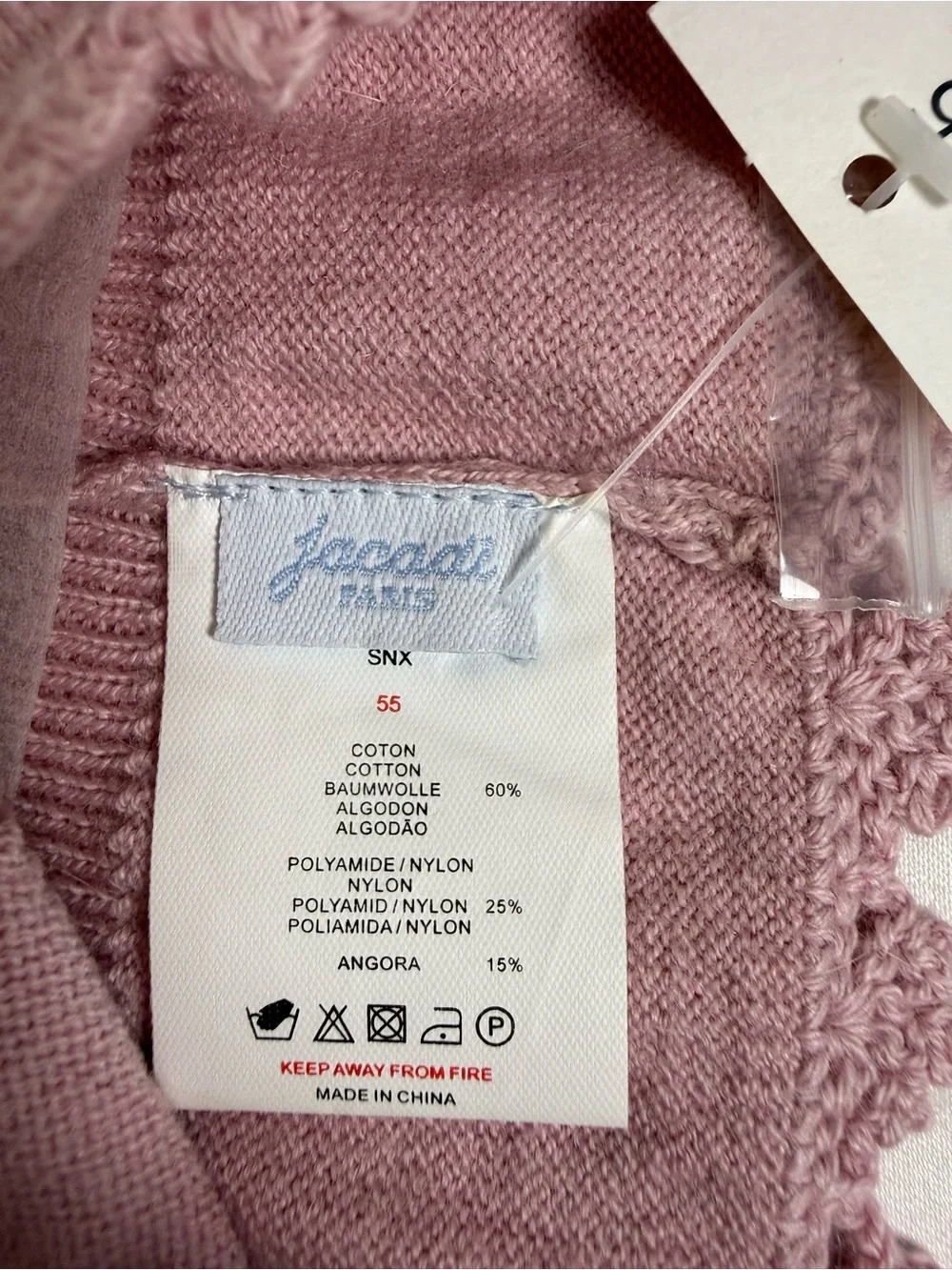 Baby Pink Lace Bonnet 👶✨ Classic & Elegant – Jacadi Paris